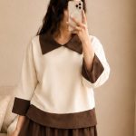 شومیز لینن یقه شکاری