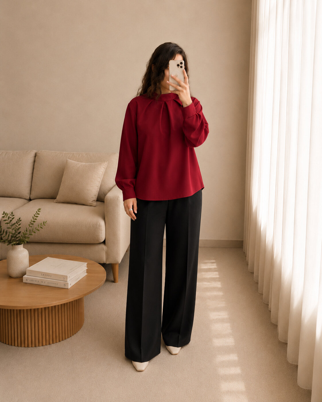 شومیز مجلسی زنانه یقه ایستاده